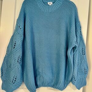 Lane 201 Oversized Blue Knit Sweater
